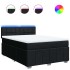 Cama box spring con colchón tela negro 140x190