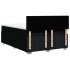 Cama box spring con colchón tela negro 140x190