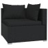 Set de muebles de jardín 6 pzas y cojines ratán sintético