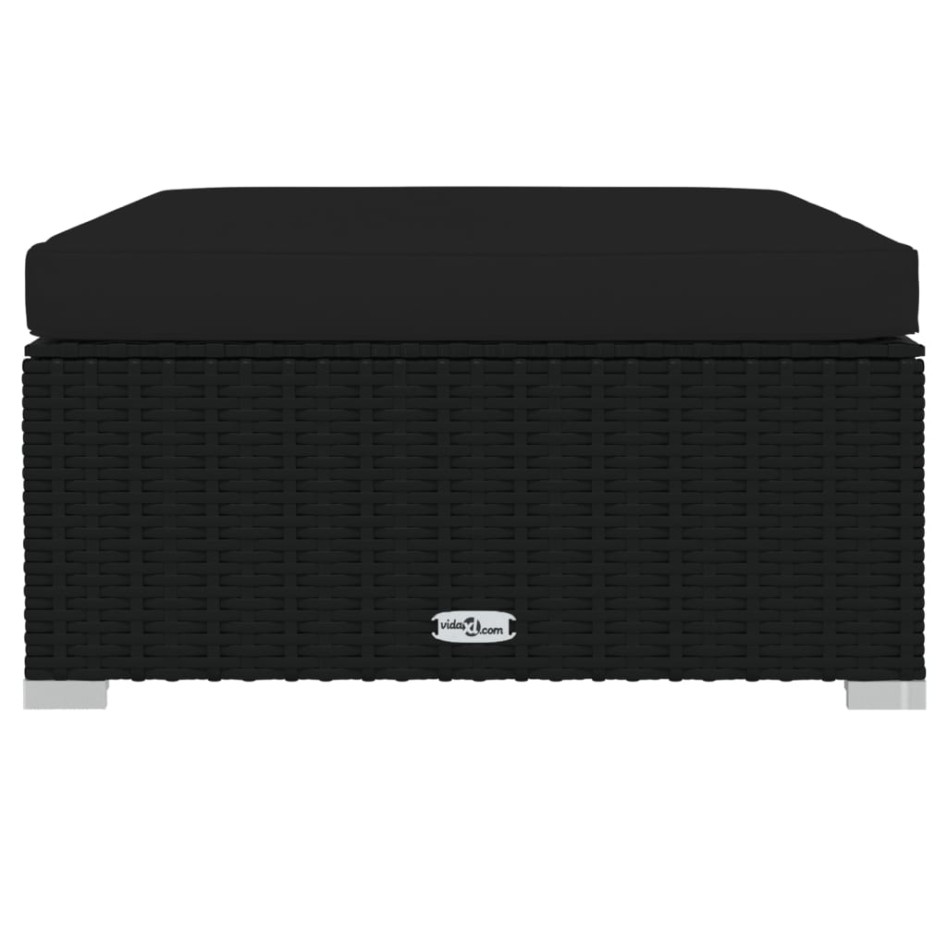 Set de muebles de jardín 6 pzas y cojines ratán sintético