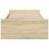 Cama con cajones madera ingeniería roble Sonoma 75x190