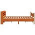 Estructura cama con cabecero madera pino marrón cera 120x190