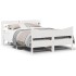 Estructura de cama con cabecero madera pino blanco 140x200