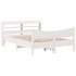 Estructura de cama con cabecero madera pino blanco 140x200