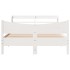 Estructura de cama con cabecero madera pino blanco 140x200