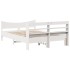 Estructura de cama con cabecero madera pino blanco 140x200