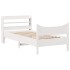 Estructura de cama con cabecero madera de pino blanco