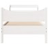 Estructura de cama con cabecero madera de pino blanco