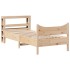 Estructura de cama con cabecero madera maciza pino 90x190
