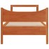 Estructura cama con cabecero madera pino marrón cera 90x190
