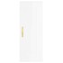 Aparador alto madera contrachapada blanco brillo 34,5x34x180