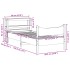 Estructura cama con cabecero madera pino marrón cera 90x190