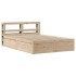 Estructura de cama con cabecero madera maciza pino 120x200