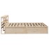 Estructura de cama con cabecero madera maciza pino 120x200