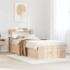 Estructura de cama con cabecero madera maciza de pino 90x200