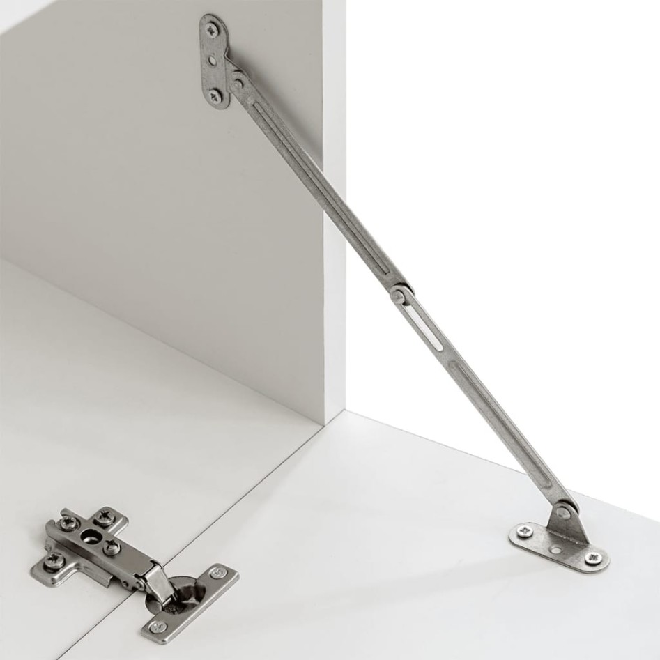 Vitrina de pared de TV iluminación LED 4 pzas negro alto