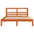 Estructura de cama sin colchón madera maciza marrón 135x190