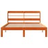 Estructura de cama sin colchón madera maciza marrón 135x190