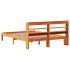 Estructura de cama sin colchón madera maciza marrón 135x190