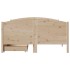 Estructura de cama sin colchón madera maciza de pino 135x190