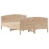 Estructura de cama sin colchón madera maciza de pino 135x190