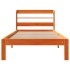 Estructura de cama sin colchón madera maciza marrón 75x190