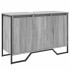 Armario lavabo baño madera ingeniería gris Sonoma 91x35x60