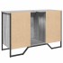 Armario lavabo baño madera ingeniería gris Sonoma 91x35x60