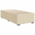 Cama box spring con colchón tela color crema 80x200