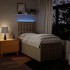 Cama box spring con colchón tela color crema 80x200