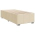 Cama box spring con colchón tela color crema 80x200