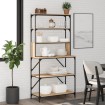 Estantería cocina 6 niveles madera ingeniería roble 90x40x180cm
