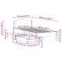 Estructura de cama sin colchón madera de pino marrón 90x200