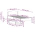 Estructura de cama sin colchón madera maciza pino 75x190