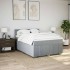 Cama box spring con colchón tela gris claro 140x200