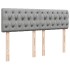 Cama box spring con colchón tela gris claro 140x200