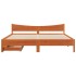 Estructura de cama cajones madera pino marrón cera 180x200