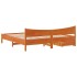 Estructura de cama cajones madera pino marrón cera 180x200