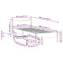 Estructura cama con cajones madera maciza pino marrón 90x200