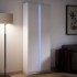 Aparador con LED madera de ingeniería blanco 74x32,5x200
