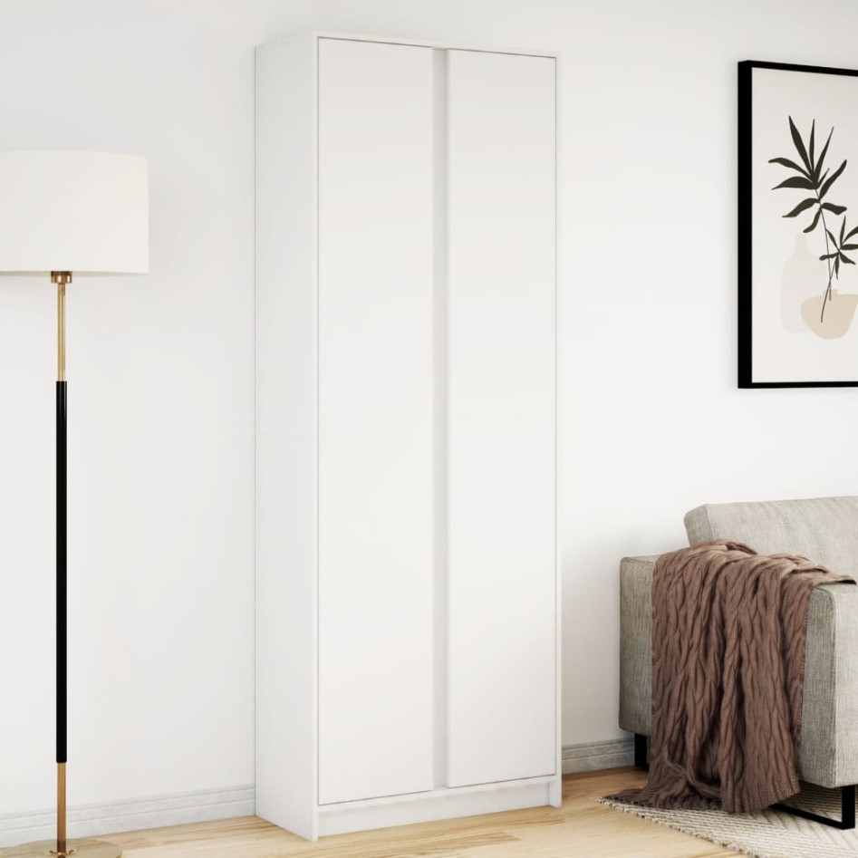 Aparador con LED madera de ingeniería blanco 74x32,5x200