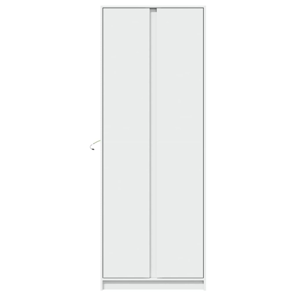 Aparador con LED madera de ingeniería blanco 74x32,5x200