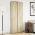 Aparador con LED madera ingeniería roble Sonoma 74x32,5x200