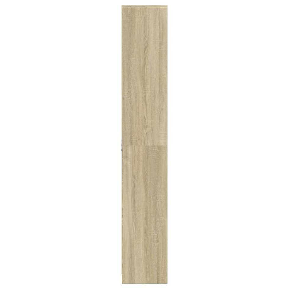 Aparador con LED madera ingeniería roble Sonoma 74x32,5x200