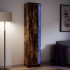 Aparador LED madera ingeniería roble ahumado 41,5x32,5x200