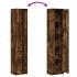 Aparador LED madera ingeniería roble ahumado 41,5x32,5x200