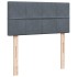 Cama box spring con colchón terciopelo gris oscuro 90x190