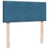Cama box spring con colchón terciopelo azul 120x190