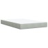 Cama box spring con colchón terciopelo gris claro 120x190