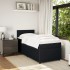 Cama box spring con colchón terciopelo negro 90x200